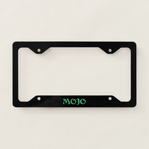 Mojo black license plate frame