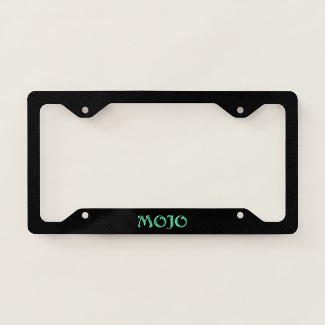 Mojo black license plate frame (Front)