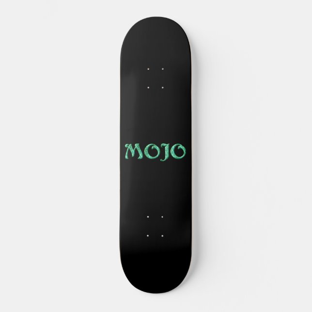 Mojo black skateboard (Front)