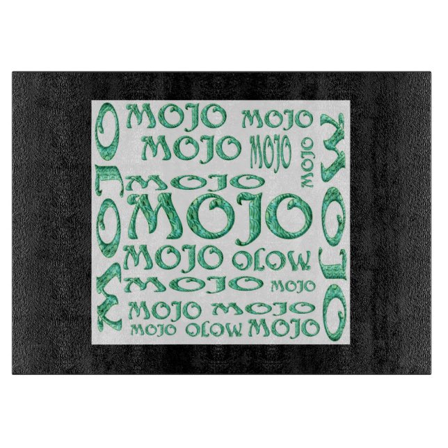 Mojo black white glass cutting board (Front)