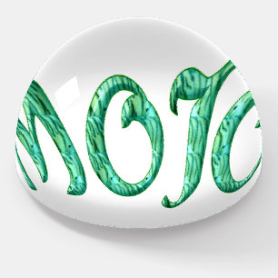 Mojo clear glass dome paperweight