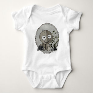 MOJO Gothic Voodoo Doll Folk Art Baby Bodysuit