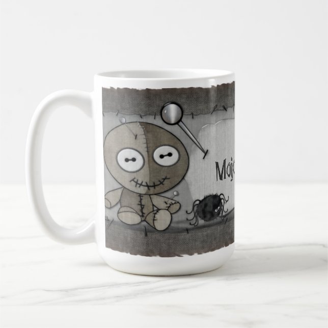 MOJO Gothic Voodoo Doll PERSONALIZED Coffee Mug (Left)