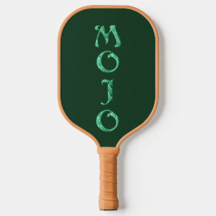 Mojo green and tan pickleball paddle
