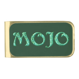 Mojo green gold money clip