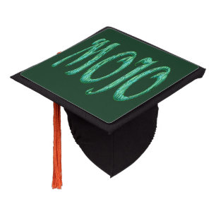 Mojo green graduation cap