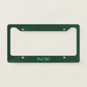 Mojo green license plate frame
