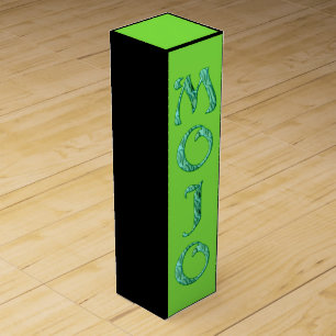 Mojo green lime green and black wine box
