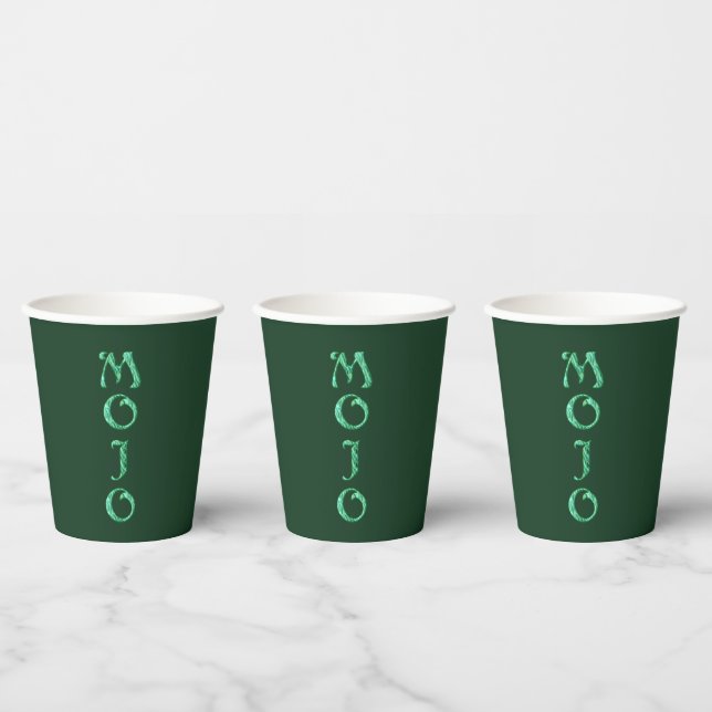 Mojo green paper cups (Multi)