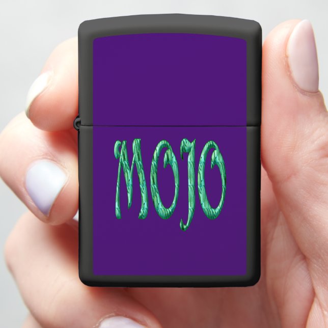 Mojo green purple black Zippo lighter (In Hand)