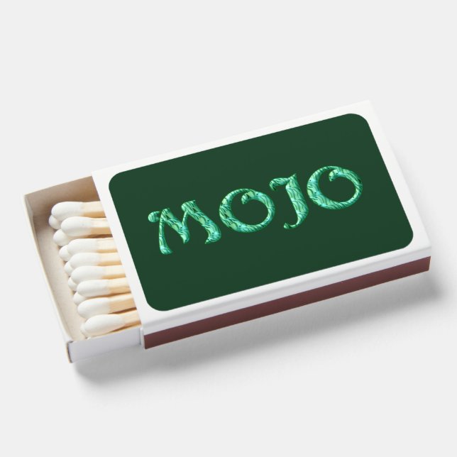 Mojo green white matchboxes (Front Open)