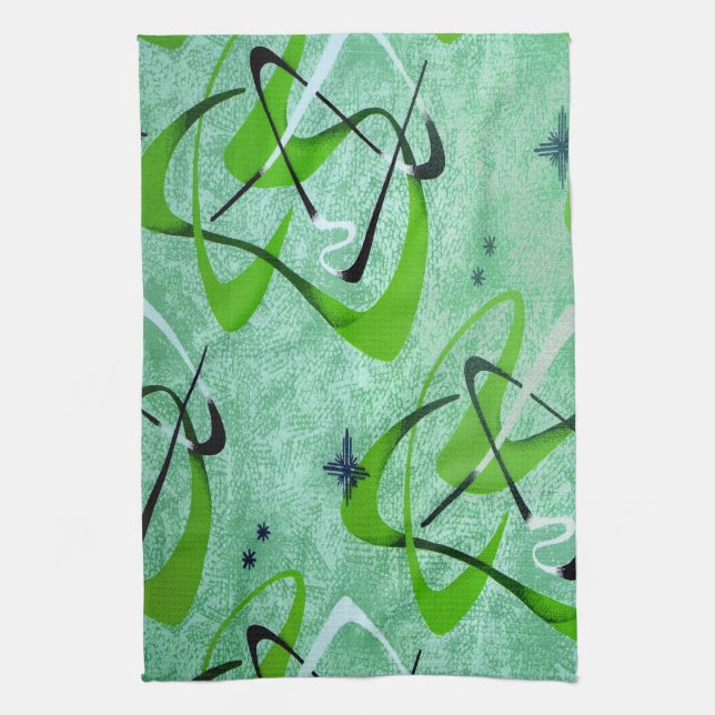 MoJo Kitchen Towel : BOOMERANG 2 - CHARTREUSE (Vertical)