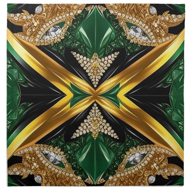  MoJo Napkin with Jamaican Colors Design (Front)