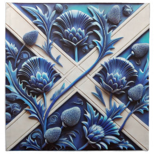 MoJo Napkin with Scottish Thistles Design