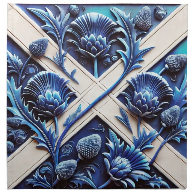  MoJo Napkin with Scottish Thistles Design (Front)