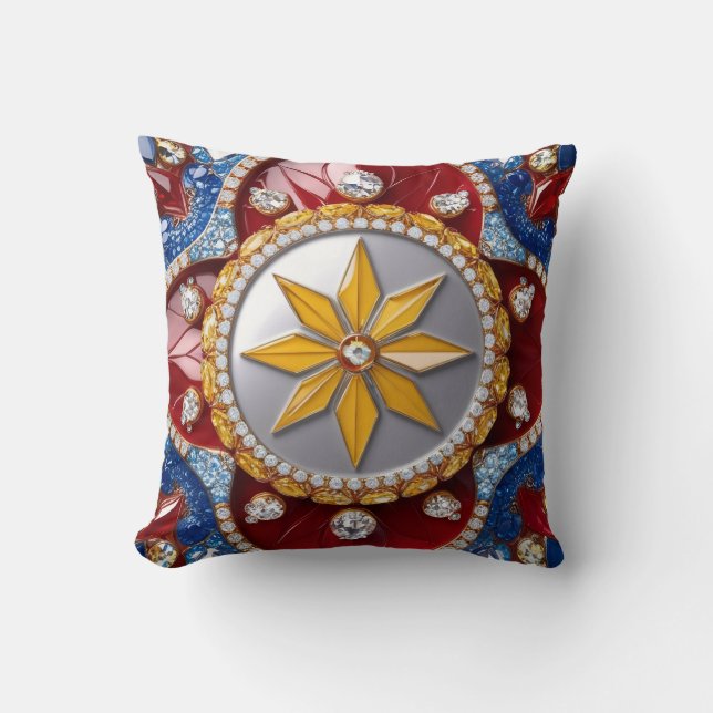  MoJo Pillow with Colombian Colors Design (Front)