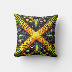 MoJo Pillow with Jamaican Colors Design