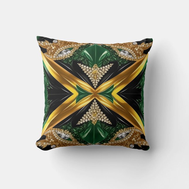  MoJo Pillow with Jamaican Colors Design (Front)