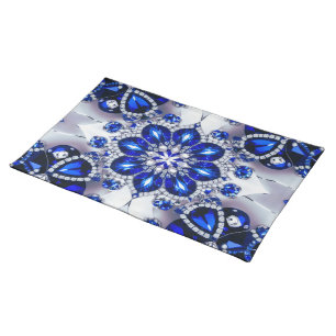 MoJo Placemat with Blue White Colors Design