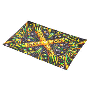 MoJo Placemat with Jamaican Colors Design