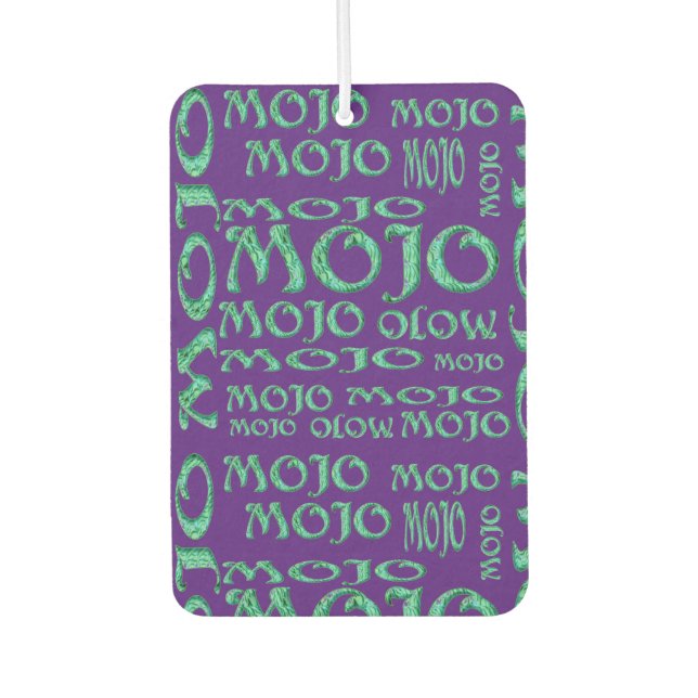 Mojo purple car air freshener (Front)