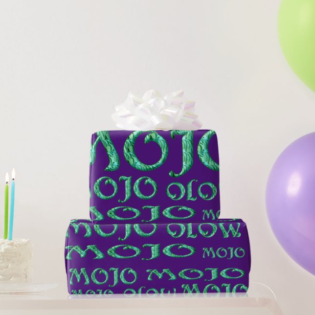 Mojo purple glossy wrapping paper (Party Gifts)