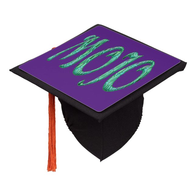 Mojo purple graduation cap (Angled)
