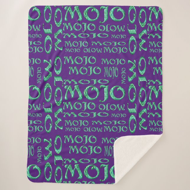 Mojo purple sherpa blanket (Front)