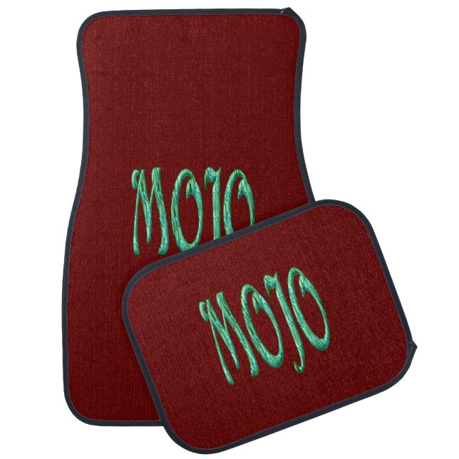 Mojo red car mats front and rear (Set)