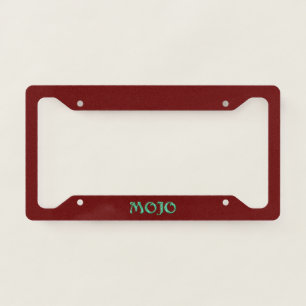Mojo red license plate frame