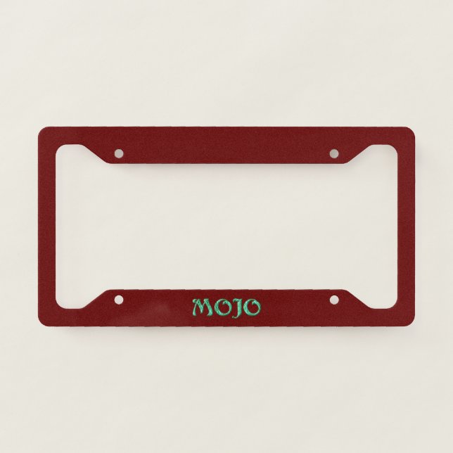 Mojo red license plate frame (Front)