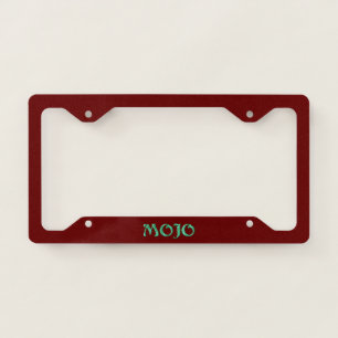 Mojo red license plate frame