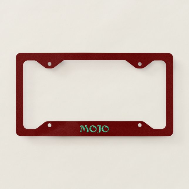 Mojo red license plate frame (Front)