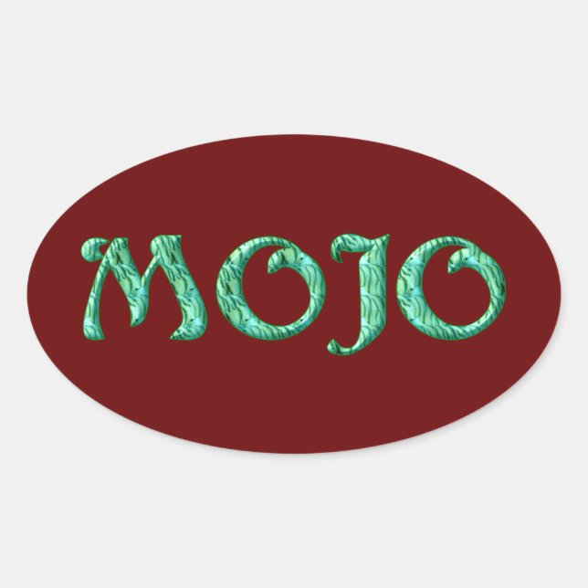 Mojo red oval stickers (Front)