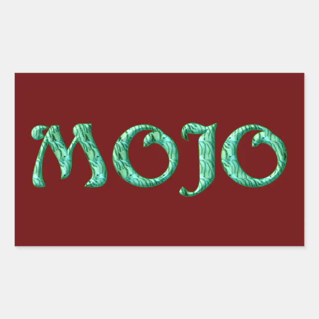 Mojo red rectangle stickers | Zazzle