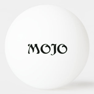 Mojo white 1-star ping pong ball