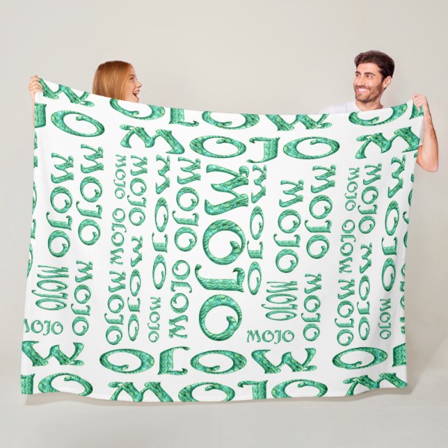 Mojo white fleece blanket (In Situ)