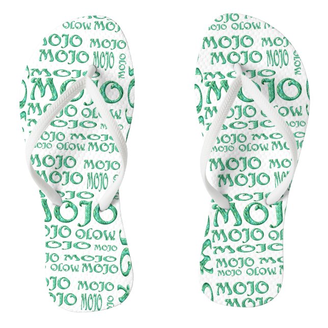 Mojo white flip flops (Footbed)