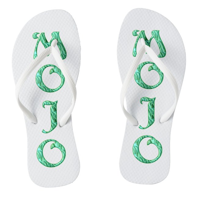 Mojo white flip flops (Footbed)