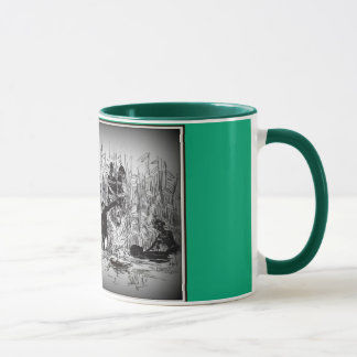 Mok with cannibals on hunting mug