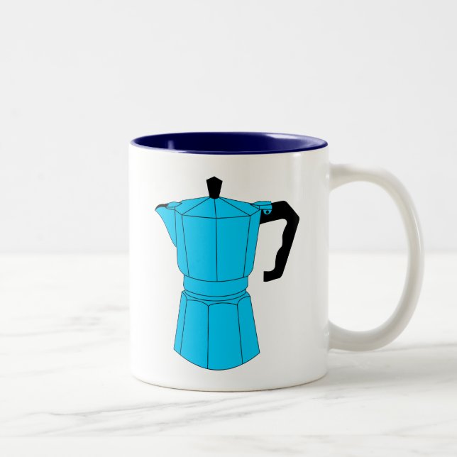 Moka Espresso Coffee Pot Two-Tone Coffee Mug (Right)