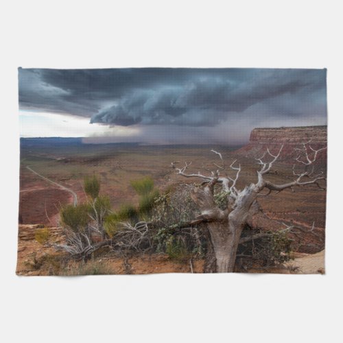 Moki Dugway Thunderstorm _ Southern Utah Towel