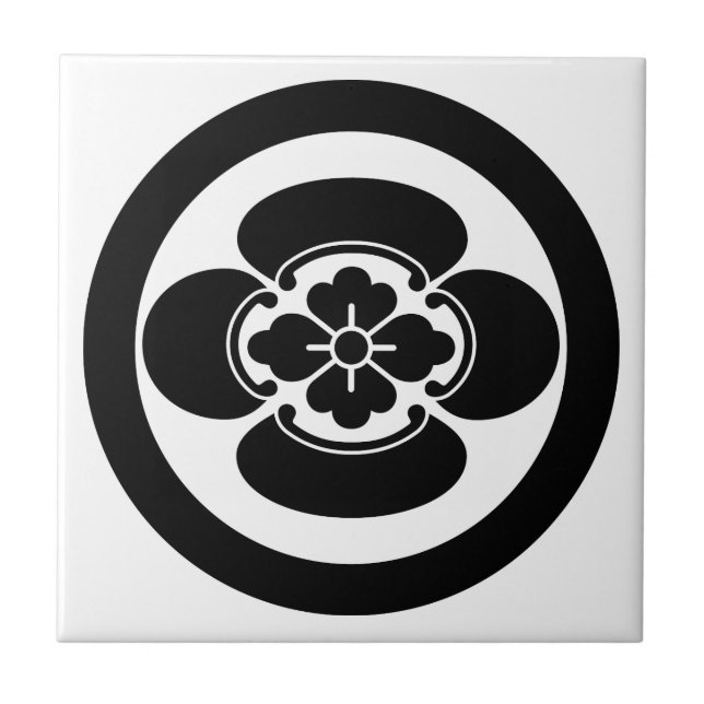 Mokko in a circle ceramic tile (Front)