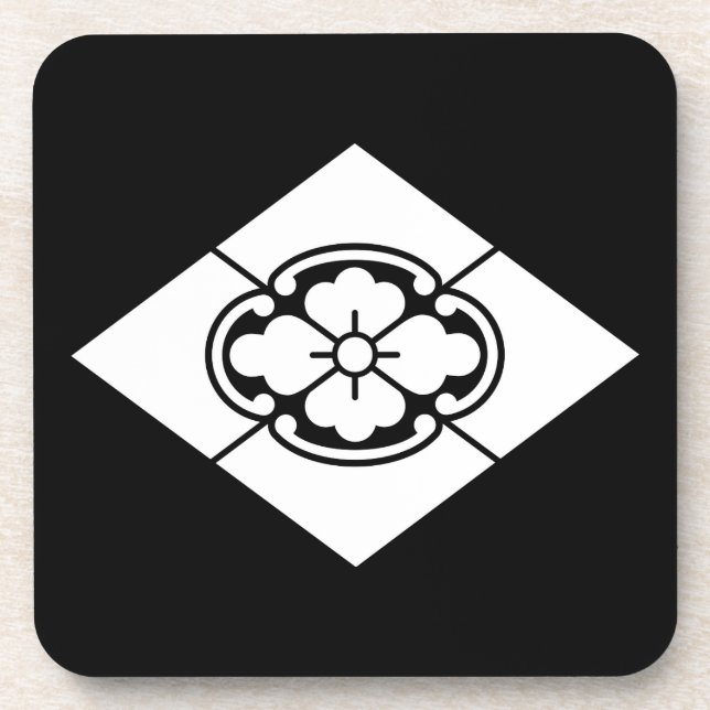 Mokko in rhombus beverage coaster (Front)