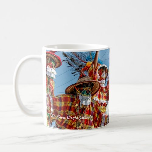 Moko Jumbies US Virgin Islands Flags St Croix VI Coffee Mug