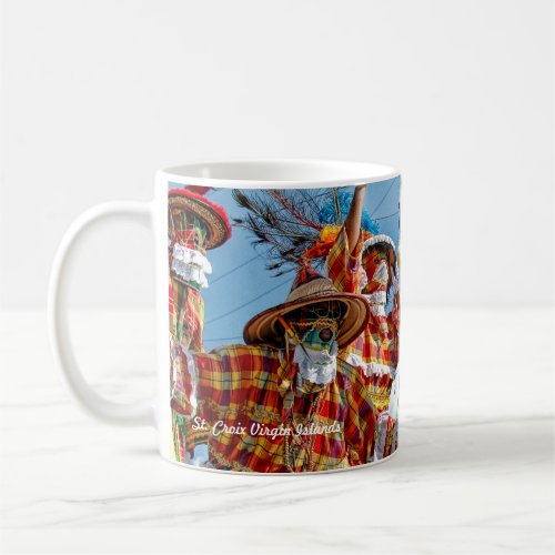 Moko Jumbies US Virgin Islands Flags St Croix VI Coffee Mug