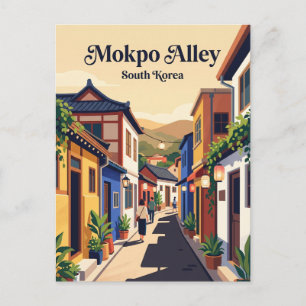 Mokpo Old Town Alley District South Korea Postcard