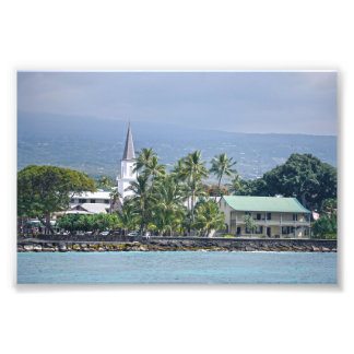 Mokuaikaua Church, Hulihee Palace, Kailua-Kona, HI Photo Print
