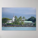 Mokuaikaua Church, Hulihee Palace, Kailua-Kona, HI Poster