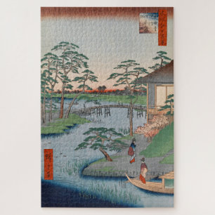 Mokuboji Temple Vintage Ukiyo-e Japanese Art Jigsaw Puzzle